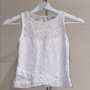 Bershka White Lace Top